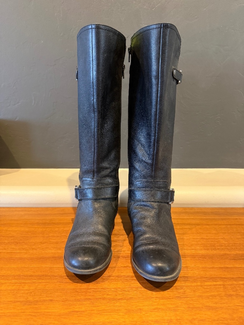 Black Wide Calf knee high boots